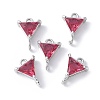 Brass Pave Cubic Zirconia Connector Charms KK-F892-53P-13-1