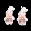 Flocking Opaque Resin Pendants RESI-P053-04A-P-1