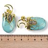 Synthetic Turquoise Lazuli Pendants G-L524-17G-03-3