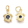 Brass Micro Pave Cubic Zirconia Pendants KK-P187-12G-G-2
