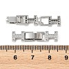 SHEGRACE Brass Micro Pave Clear Cubic Zirconia Fold Over Claps XGRQ5K377-843P-3