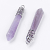 Natural Amethyst Pointed Pendants G-F228-07O-RS-2