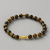 Natural Tiger Eye Beads Stretch Bracelets BJEW-WH0032-018-1