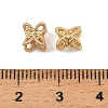 Brass Double Bead Caps KK-K374-23G-3
