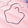 2MM Faceted Round Natural Lapis Lazuli Beaded Necklaces NJEW-JN05918-01-1