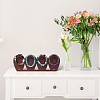 Teardrop Shaped Wood Bracelet Organizer Display Stands ODIS-WH0099-132A-5
