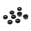 Dyed & Heated Natural  Black Agate Gemstone Cabochons G-T020-16mm-11-1