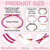 5Pcs 5 Colors Polyester Cord Bracelet Making MAK-TA0001-40-4