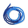 2 Colors Transparent Glass Beads Strands GLAA-G093-01E-2