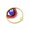 3Pcs Glass Seed Beaded Evil Eye Pendants PALLOY-MZ00532-5