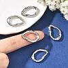 SHEGRACE Brass Spring Gate Rings XGRQ58021-761P-4