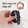 30Pcs 3 Styles Rectangle Silicone Retainer Buckle Holder Watchbands Retaining Hoop Replacement Watch Strap Clasp FIND-CN0002-39A-5