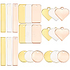 48Pcs 12 Styles Brass & Stainless Steel Pendants FIND-SC0021-35-1