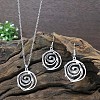 Hollow Out Vortex Alloy Pendant Necklaces & Dangle Earrings Sets FS-WGFAC7B-01-5