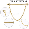 2Pcs 2 Colors Brass Tie Clip AJEW-CY0002-71-6
