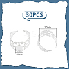 Unicraftale 30Pcs Brass Filigree Open Cuff Ring Shanks KK-UN0001-90-3
