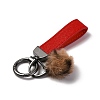 Plush & Imitation Leather Keychain KEYC-K023-01B-01-3