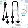 1Pc Resin Heart Pendant Decorations HJEW-NB0002-21-2