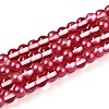 Baking Paint Transparent Glass Beads Strands DGLA-N011-6mm-06-1