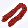 Opaque Solid Color Glass Beads Strands X-GLAA-S178-14B-02-3