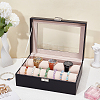 PU Leather Watch Organizer Display Cases CON-WH0086-231-2
