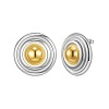 304 Stainless Steel Stud Earrings WG128D7-03-1