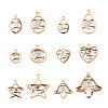 72Pcs 12 Style Alloy Pendants PALLOY-TA0002-28-2