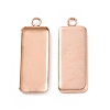 Ion Plating(IP) 304 Stainless Steel Pendant Cabochon Settings STAS-I069-36RG-2