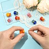 8Pcs 4 Colors Imitation Jade Glass Beads GLAA-YW0005-60-5