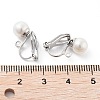 304 Stainless Steel Clip-on Earring Findings with Imitation Pearl Plastic Beaded LS-STAS-H216-03C-P-3