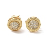 Brass Micro Pave Clear Cubic Zirconia Clip-on Earrings EJEW-A132-02B-G-4