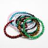 Natural & Synthetic Mixed Stone Beaded Stretch Bracelets BJEW-K127-03-M-1