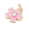 Brass Pave Clear Cubic Zirconia Pendants LS-KK-H255-06G-01-2