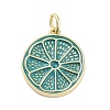 Rack Plating Brass Enamel Pendants KK-M293-39G-06-1