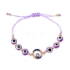 Resin Evil Eye Braided Bead Bracelets for Women BJEW-FS00018-03-1