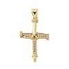 Brass Micro Pave Cubic Zirconia Pendants KK-P293-21B-G-1