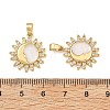 Brass Micro Pave Clear Cubic Zirconia Pendants CU-T001-09G-A-3