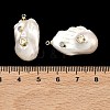 Brass & Pearl Micro Pave Cubic Zirconia Pendants KK-H259-13D-G02-3