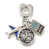 Rack Plating Alloy Enamel European Dangle Charms PALLOY-A009-11P-1