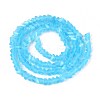 Frosted Transparent Glass Beads Strands GLAA-N054-4mm-08-2
