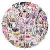 50Pcs Waterproof PVC Cat Stickers Set PW-WG45507-01-4