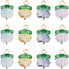 32Pcs 4 Colors Handmade Lampwork Charms LAMP-SC0001-41-1