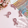4Pcs Awareness Ribbon Rhinestone Pins JEWB-GO0001-22-3
