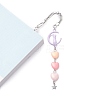 Acrylic Heart Bookmark AJEW-JK00226-4