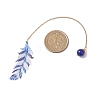 Stainless Steel Feather & Alloy Bookmarks AJEW-JK00402-01-3