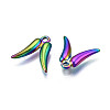 Rack Plating Rainbow Color Alloy Charms PALLOY-S180-326-3