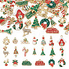 40Pcs 20 Style Christmas Rack Plating Alloy Enamel Pendants ENAM-TA0001-54-11