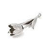 Three-Dimensional Flower Brass Pendants KK-V006-02P-02-3