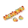 3D Lampwork & Brass Core European Beads LAMP-Q042-01D-2