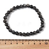 Natural Larvikite Bead Stretch Bracelets X-BJEW-K212-A-046-3